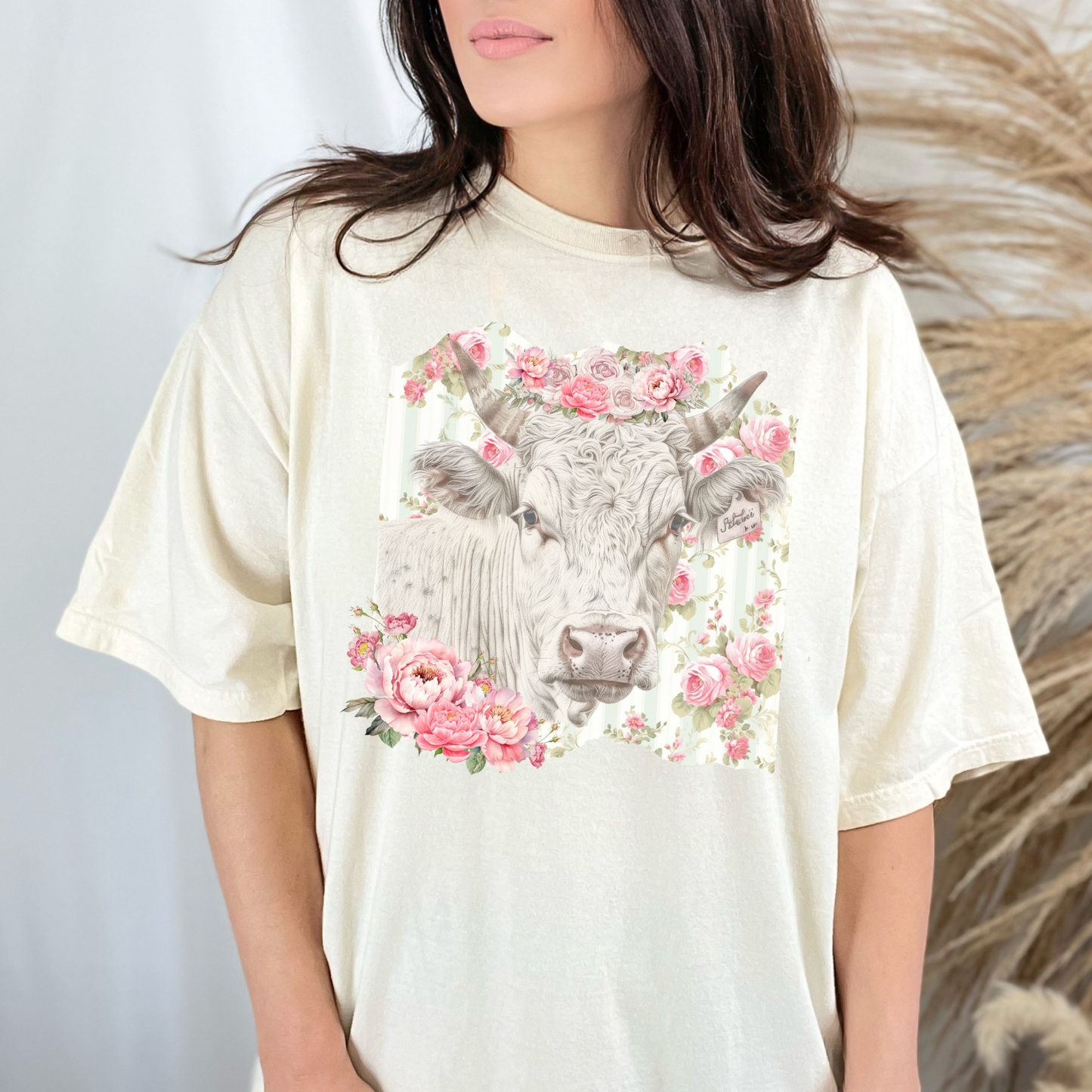 Floral Highland Cow