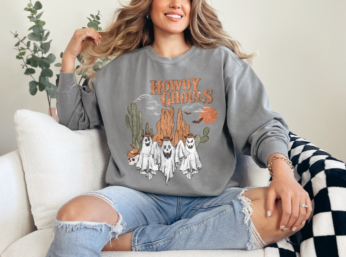 Howdy Ghouls - Premium Vintage Sweatshirt
