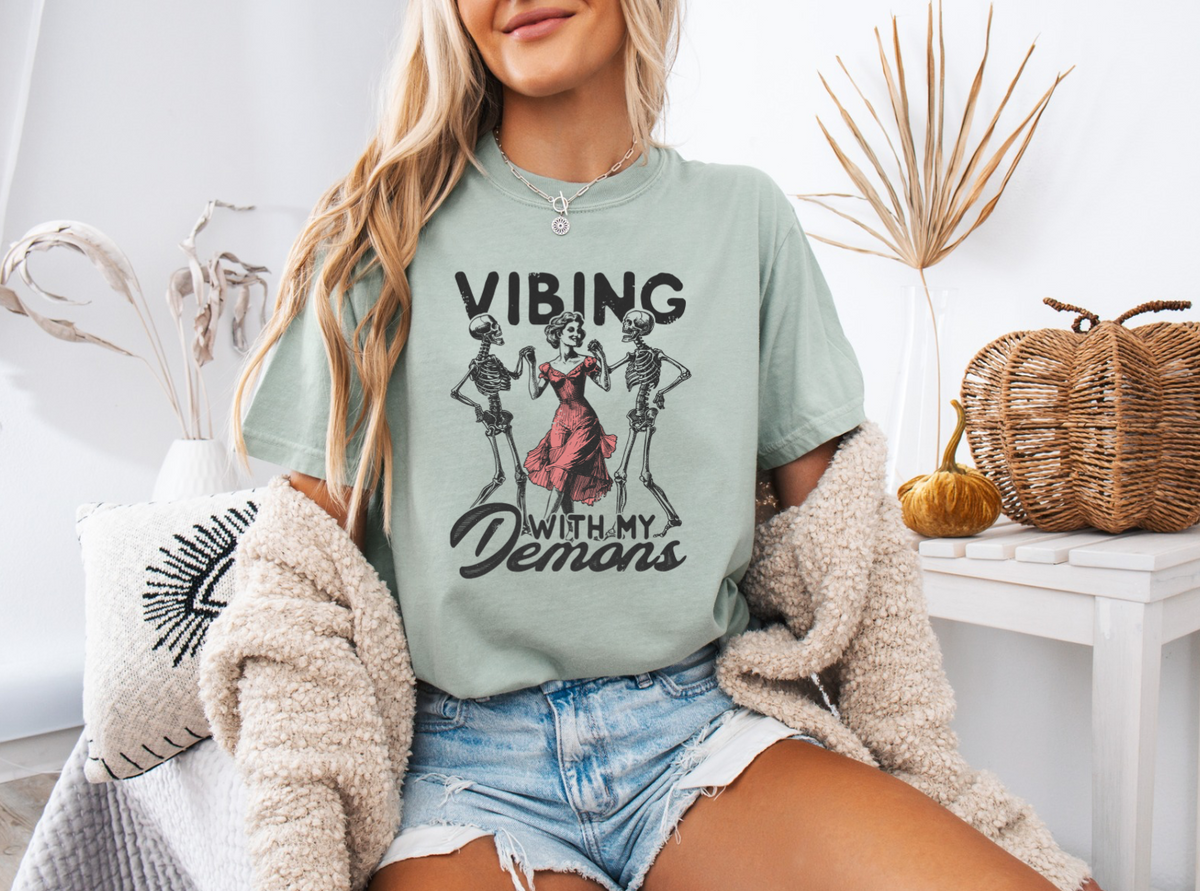 Vibing With My Demons - Vintage T-Shirt