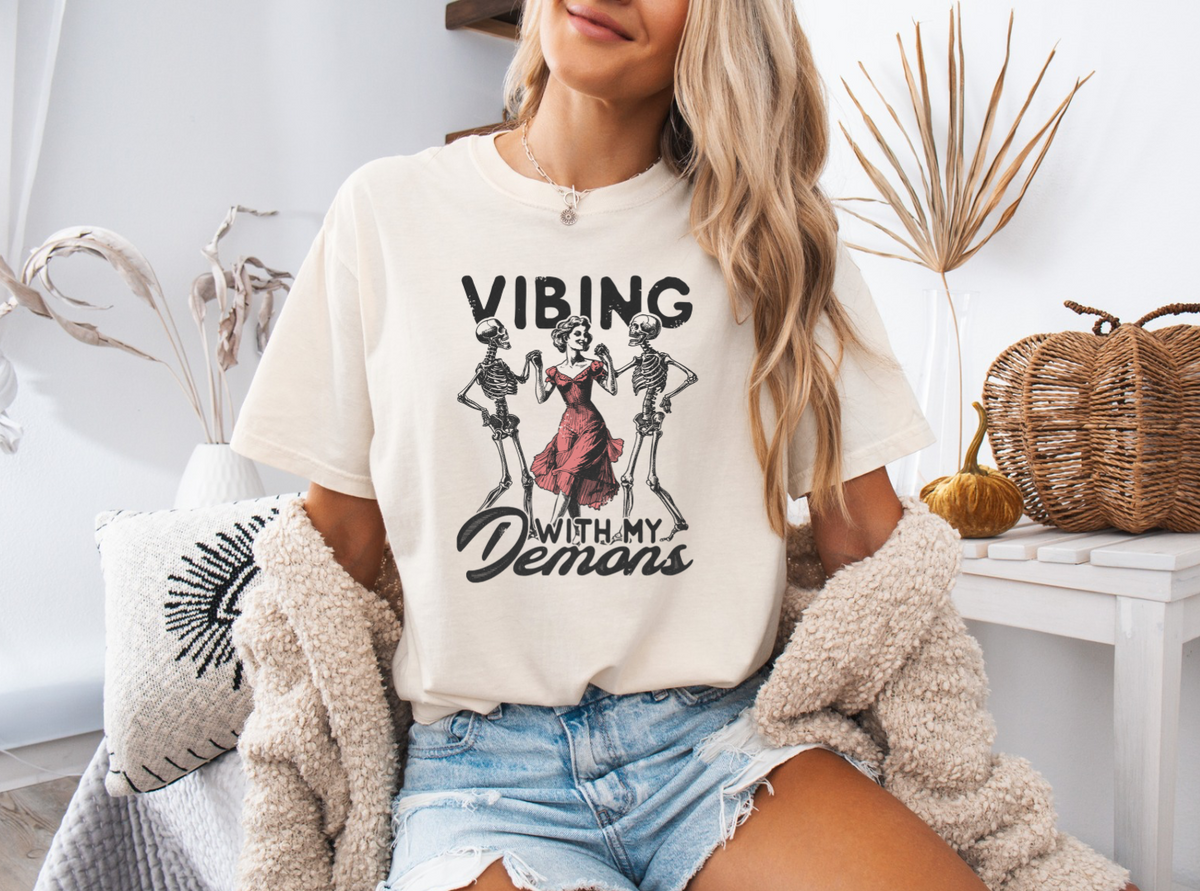 Vibing With My Demons - Vintage T-Shirt