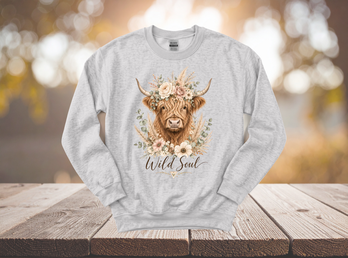 Wild Soul Highland Cow - Classic Cozy Sweatshirt