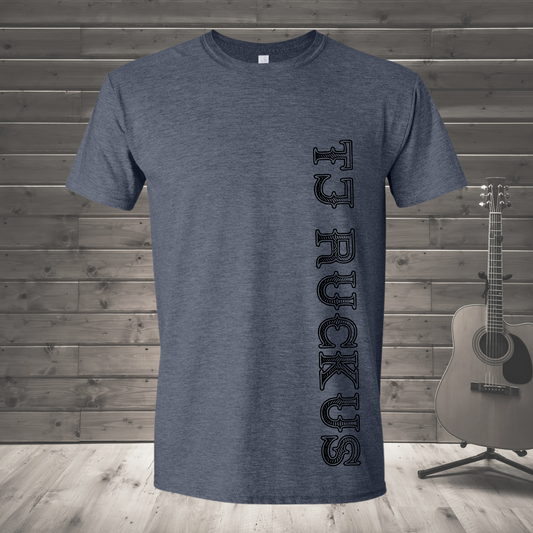Side Logo Unisex Navy Crewneck T-Shirt